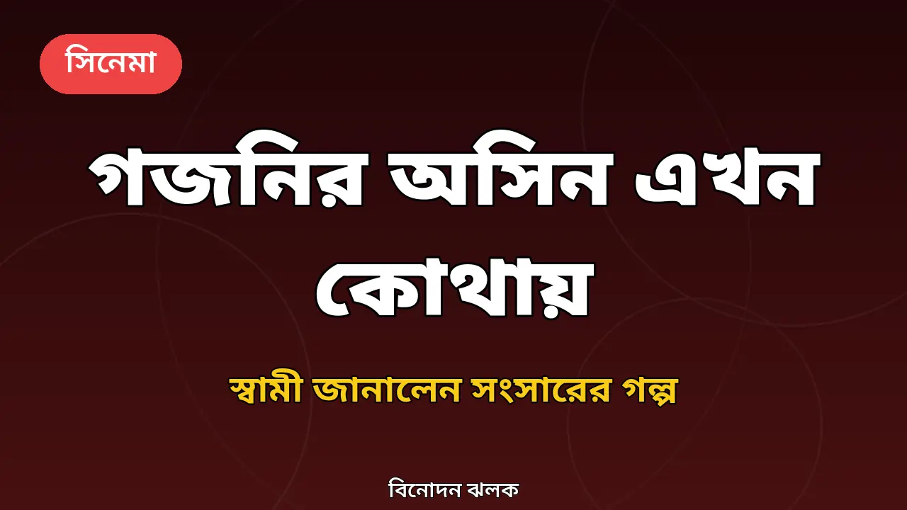 গজনি সিনেমার অভিনেত্রী অসিনের বর্তমান জীবন নিয়ে তৈরি গ্রাফিক