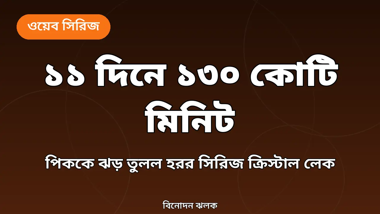 ক্রিস্টাল লেক হরর সিরিজের দেখার রেকর্ড নিয়ে নিজের বানানো গ্রাফিক
