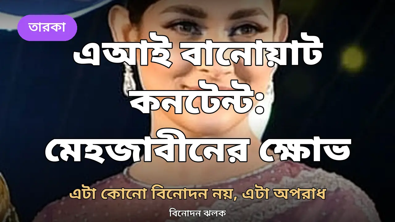 'এআই দিয়ে বানোয়াট কনটেন্ট তৈরি ও ছড়ানো কোনো বিনোদন নয়, এটা অপরাধ': মেহজাবীন