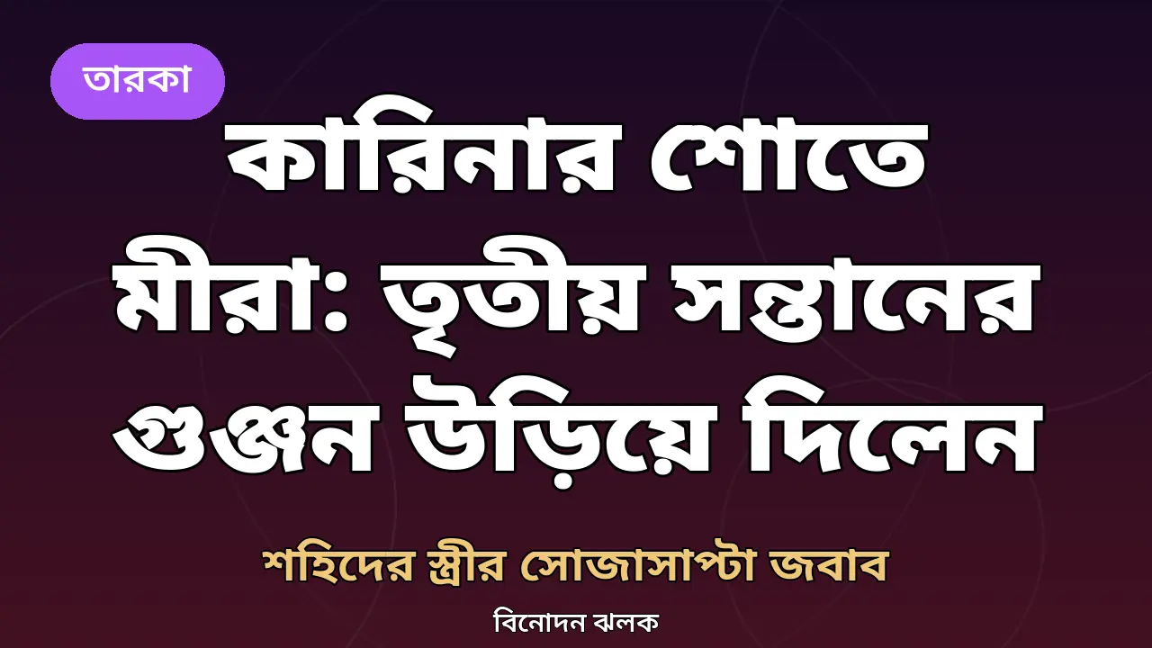কারিনার শোতে মীরা রাজপুতের খবরের গ্রাফিক