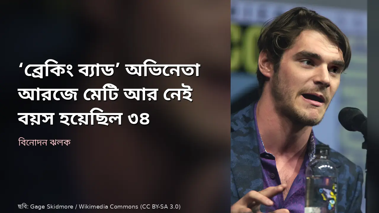 ‘ব্রেকিং ব্যাড’ অভিনেতা আরজে মেটি আর নেই, বয়স হয়েছিল ৩৪